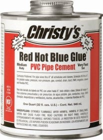 Christys Red Hot Blue Glue 16 oz. | Stainless Steel Hose Clamps, Teflon Tape, Purple Primer, & PVC Glue